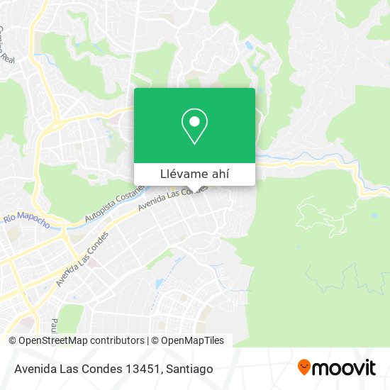 Mapa de Avenida Las Condes 13451