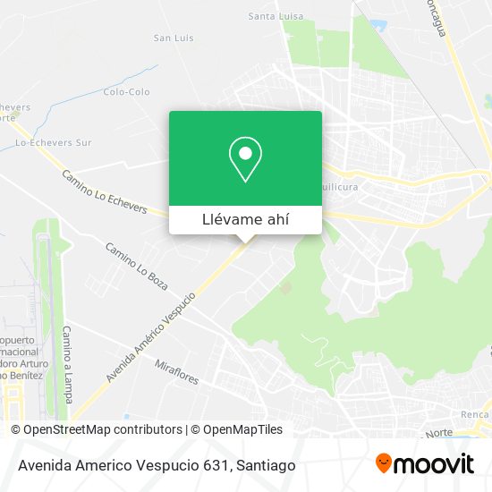 Mapa de Avenida Americo Vespucio 631