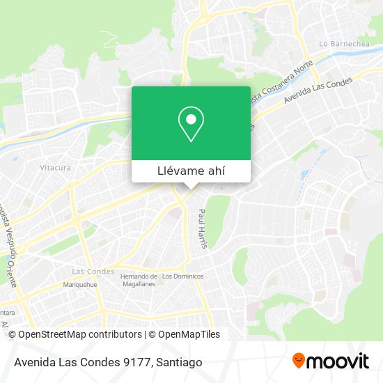 Mapa de Avenida Las Condes 9177