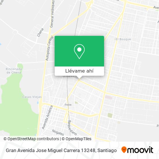 Mapa de Gran Avenida Jose Miguel Carrera 13248