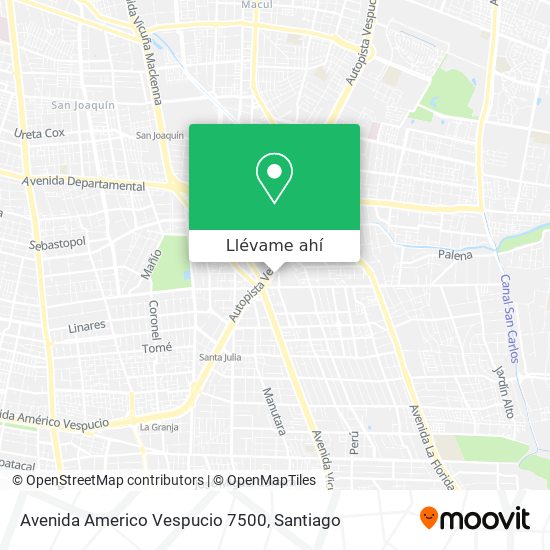 Mapa de Avenida Americo Vespucio 7500