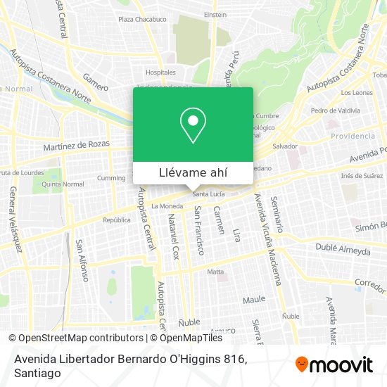 Mapa de Avenida Libertador Bernardo O'Higgins 816