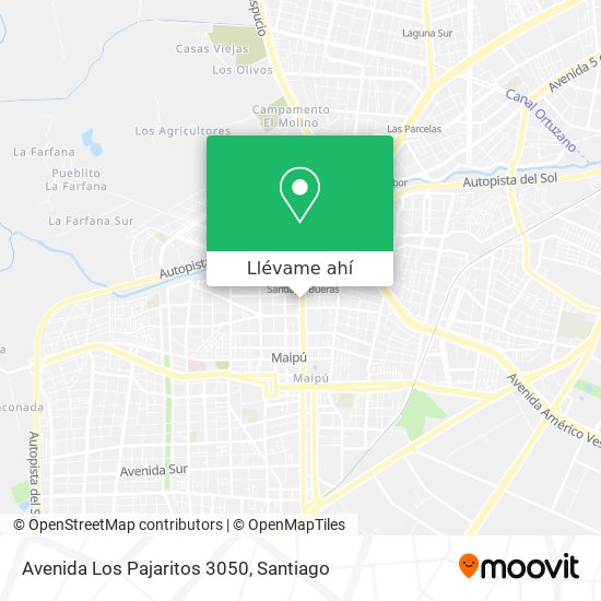 Mapa de Avenida Los Pajaritos 3050