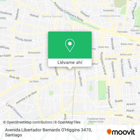 Mapa de Avenida Libertador Bernardo O'Higgins 3470