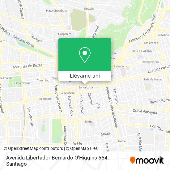 Mapa de Avenida Libertador Bernardo O'Higgins 654