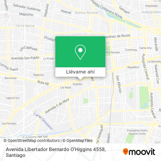 Mapa de Avenida Libertador Bernardo O'Higgins 4558