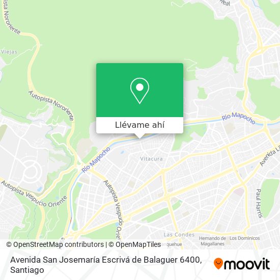 Mapa de Avenida San Josemaría Escrivá de Balaguer 6400