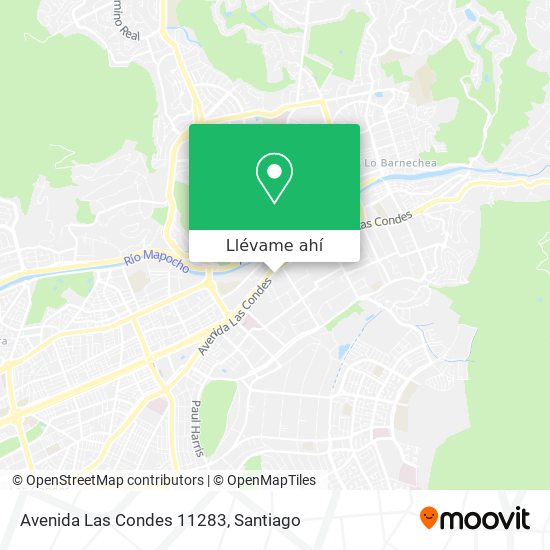 Mapa de Avenida Las Condes 11283