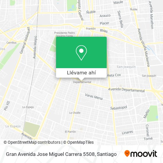 Mapa de Gran Avenida Jose Miguel Carrera 5508