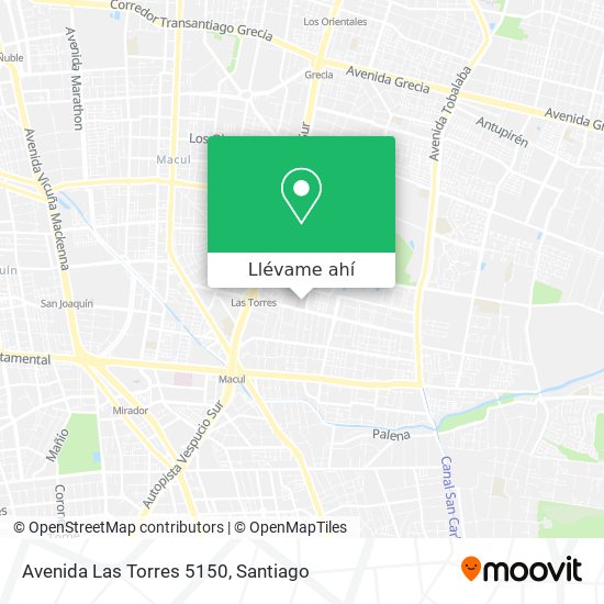 Mapa de Avenida Las Torres 5150
