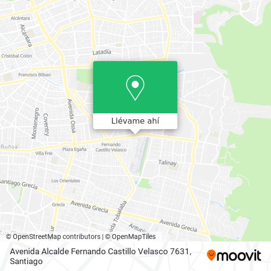 Mapa de Avenida Alcalde Fernando Castillo Velasco 7631