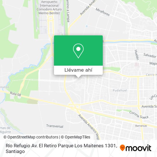 Mapa de Río Refugio Av. El Retiro Parque Los Maitenes 1301