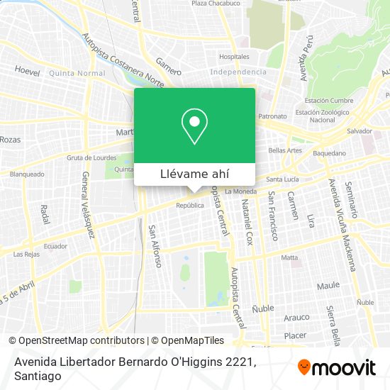 Mapa de Avenida Libertador Bernardo O'Higgins 2221