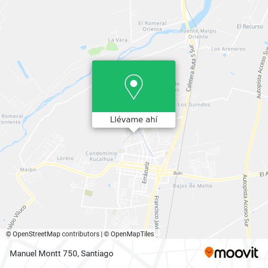 Mapa de Manuel Montt 750