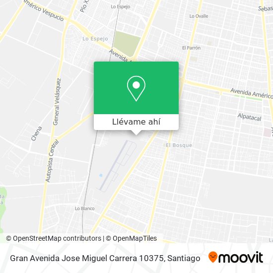 Mapa de Gran Avenida Jose Miguel Carrera 10375