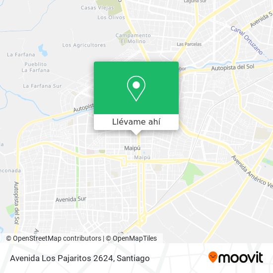 Mapa de Avenida Los Pajaritos 2624