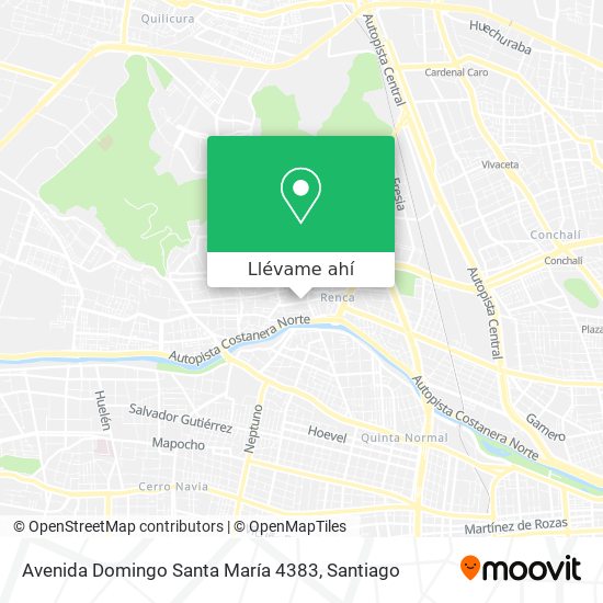 Mapa de Avenida Domingo Santa María 4383