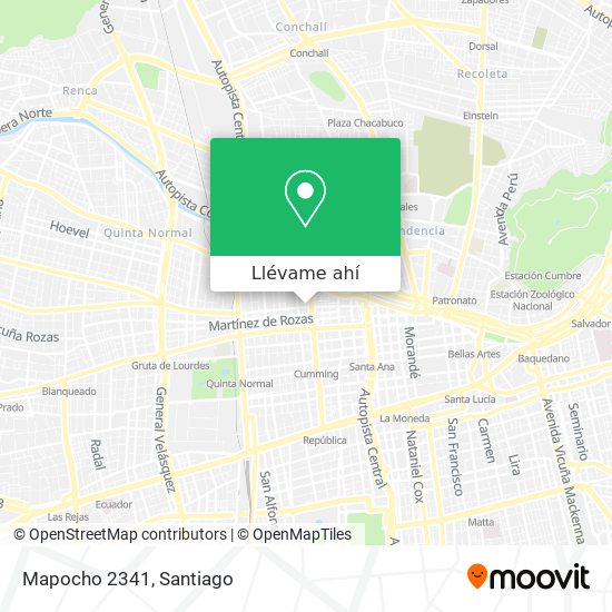 Mapa de Mapocho 2341