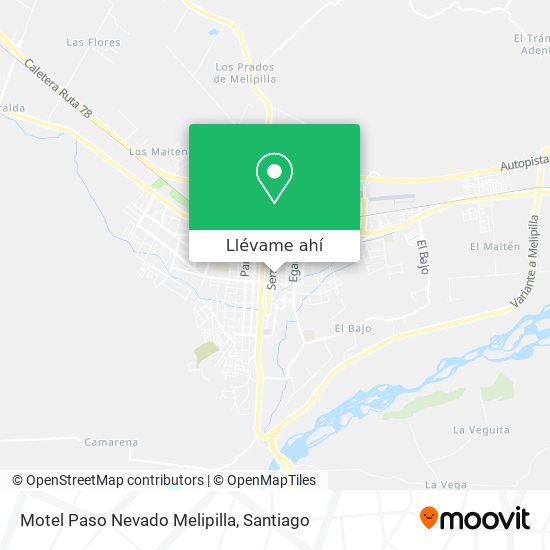 Mapa de Motel Paso Nevado Melipilla
