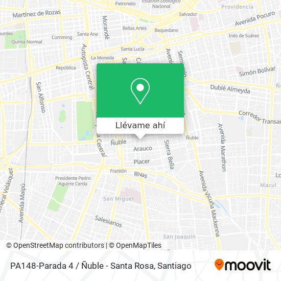 Mapa de PA148-Parada 4 / Ñuble - Santa Rosa