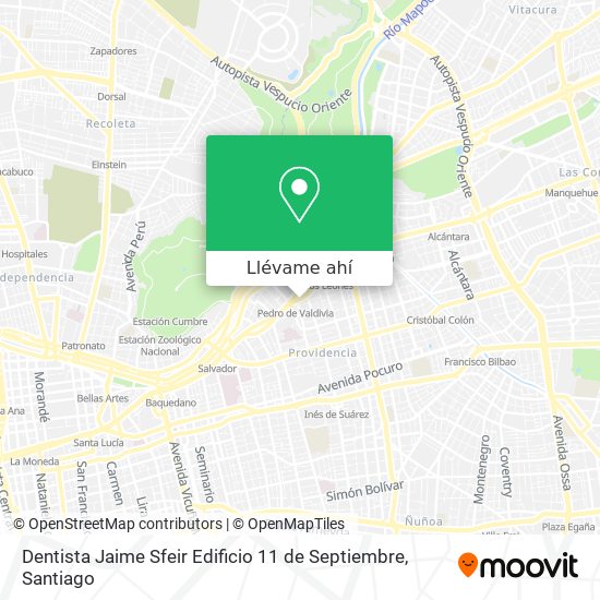 Mapa de Dentista Jaime Sfeir Edificio 11 de Septiembre