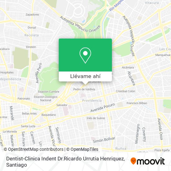 Mapa de Dentist-Clinica Indent Dr.Ricardo Urrutia Henriquez