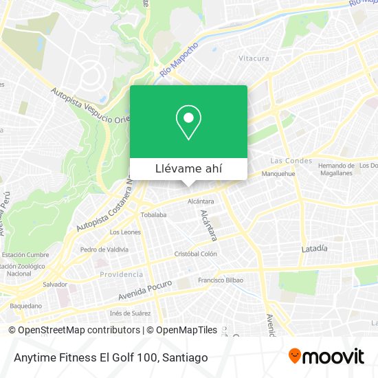 Mapa de Anytime Fitness El Golf 100