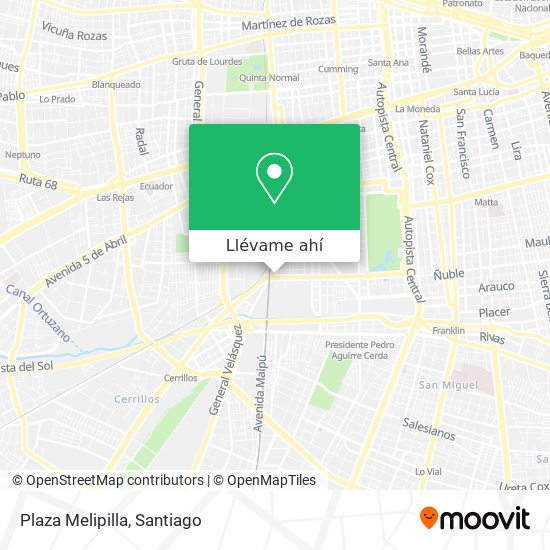 Mapa de Plaza Melipilla