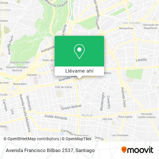 Mapa de Avenida Francisco Bilbao 2537