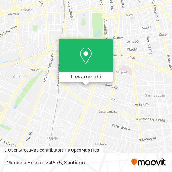 Mapa de Manuela Errázuriz 4675