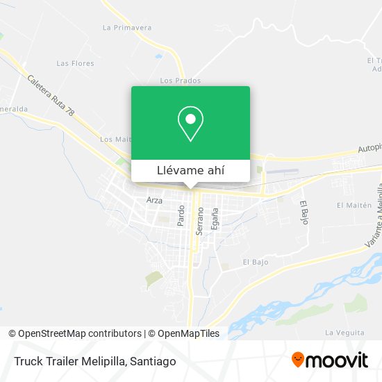 Mapa de Truck Trailer Melipilla