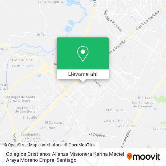 Mapa de Colegios Cristianos Alianza Misionera Karina Maciel Araya Moreno Empre