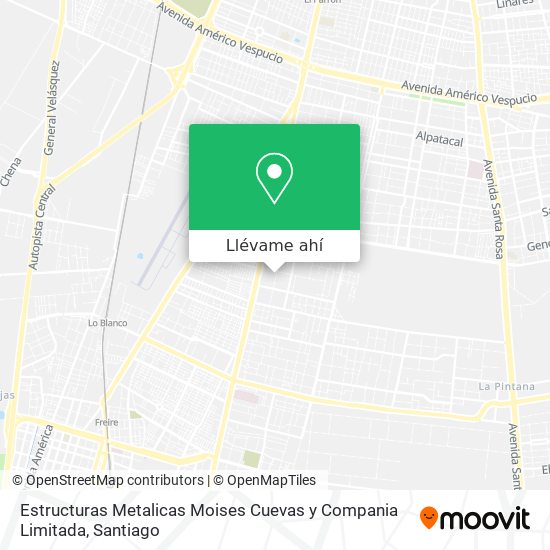 Mapa de Estructuras Metalicas Moises Cuevas y Compania Limitada