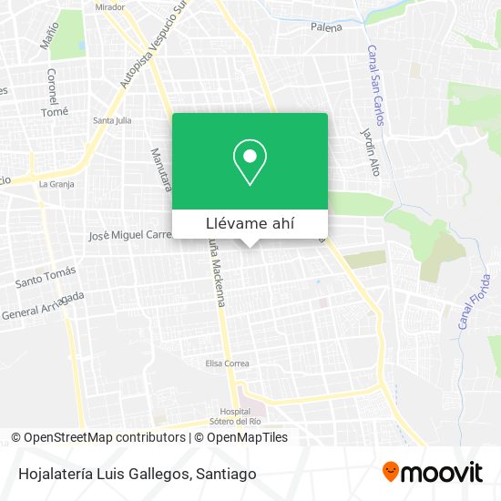 Mapa de Hojalatería Luis Gallegos