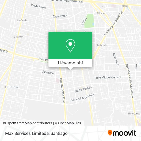 Mapa de Max Services Limitada