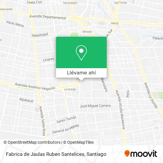 Mapa de Fabrica de Jaulas Ruben Santelices