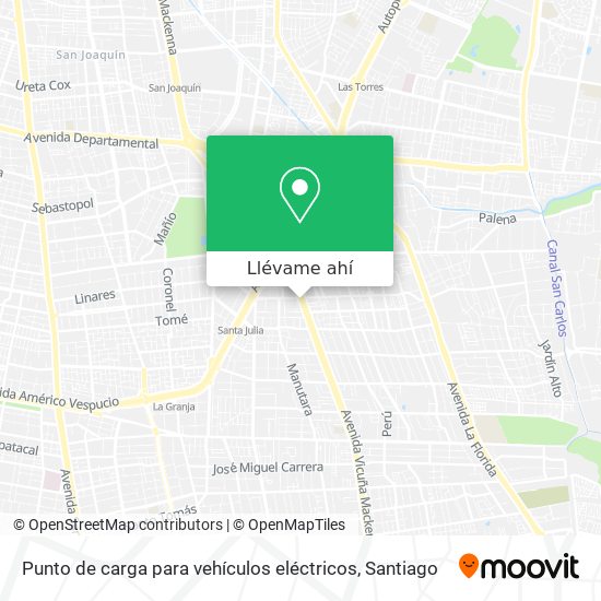 Mapa de Punto de carga para vehículos eléctricos