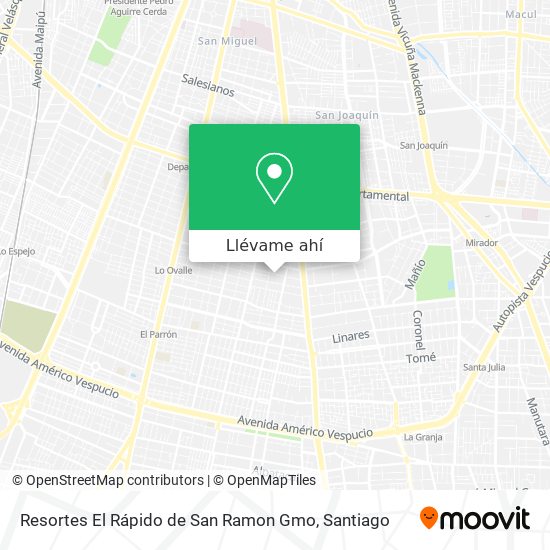 Mapa de Resortes El Rápido de San Ramon Gmo