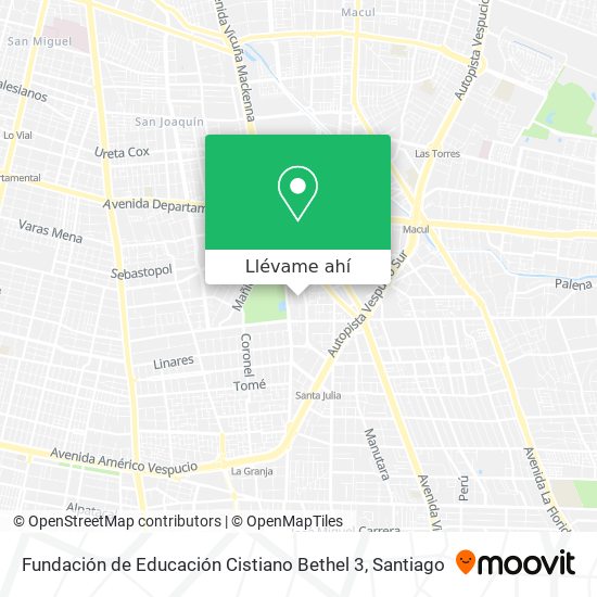 Mapa de Fundación de Educación Cistiano Bethel 3