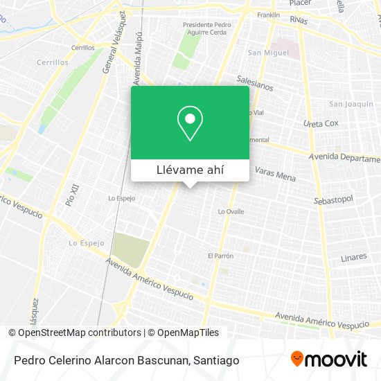 Mapa de Pedro Celerino Alarcon Bascunan