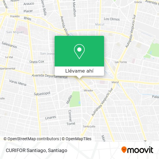Mapa de CURIFOR Santiago