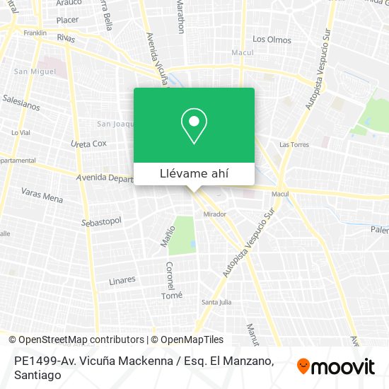 Mapa de PE1499-Av. Vicuña Mackenna / Esq. El Manzano