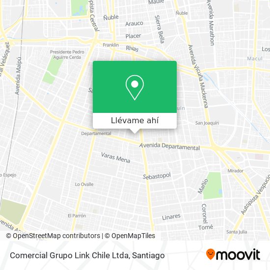 Mapa de Comercial Grupo Link Chile Ltda