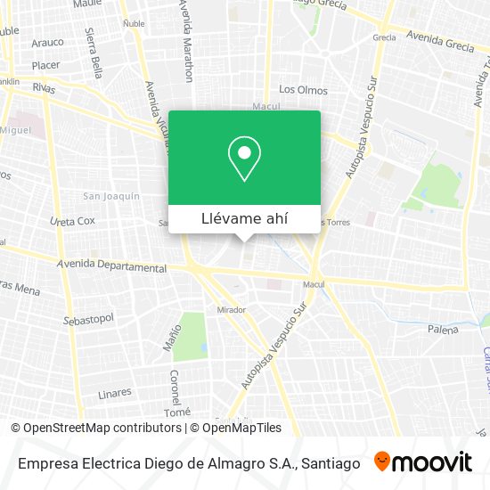 Mapa de Empresa Electrica Diego de Almagro S.A.