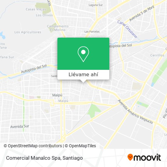 Mapa de Comercial Manalco Spa