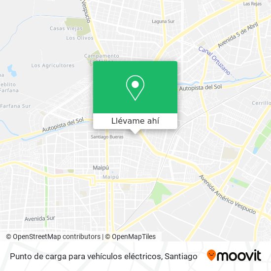 Mapa de Punto de carga para vehículos eléctricos