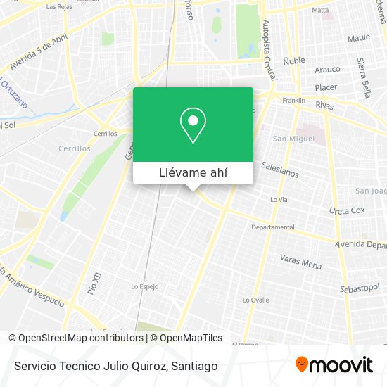 Mapa de Servicio Tecnico Julio Quiroz