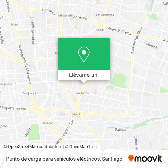 Mapa de Punto de carga para vehículos eléctricos