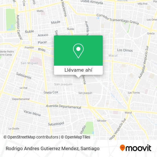 Mapa de Rodrigo Andres Gutierrez Mendez