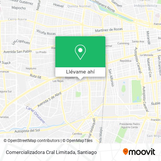 Mapa de Comercializadora Cral Limitada